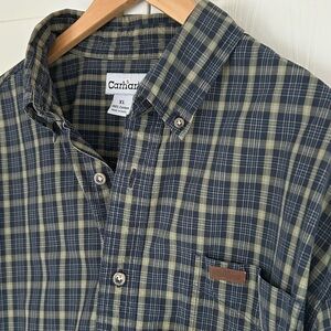 Carhartt Men’s Size XL Long Sleeve Button Down Plaid Shirt